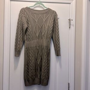 Brown/taupe cable knit sweater dress size small